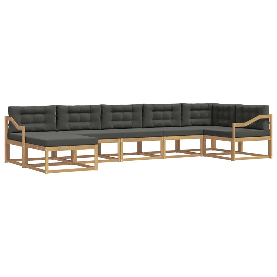 Ensemble de canapés d'extérieur 7 pcs Blanc et anthracite - 2