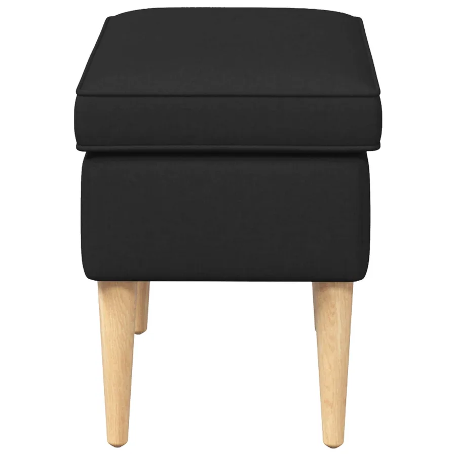 Pouf Noir 55 x 35 x 41 cm - 4