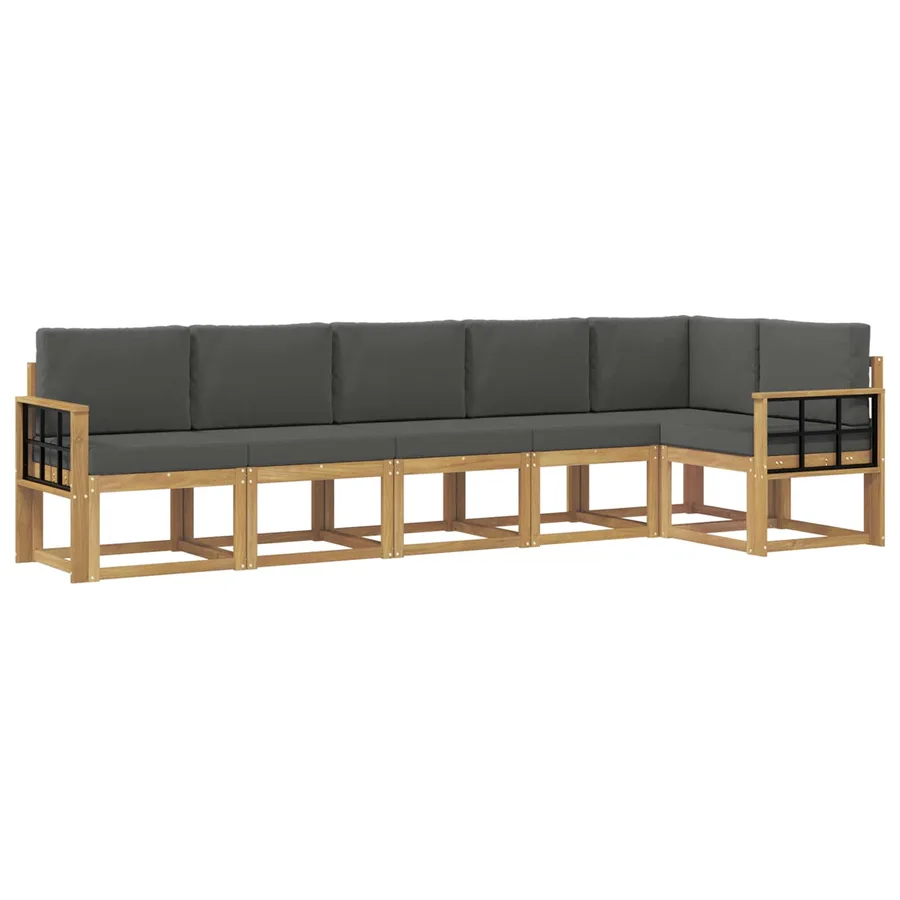 Ensemble de canapés d'extérieur 6 pcs Blanc et anthracite - 2