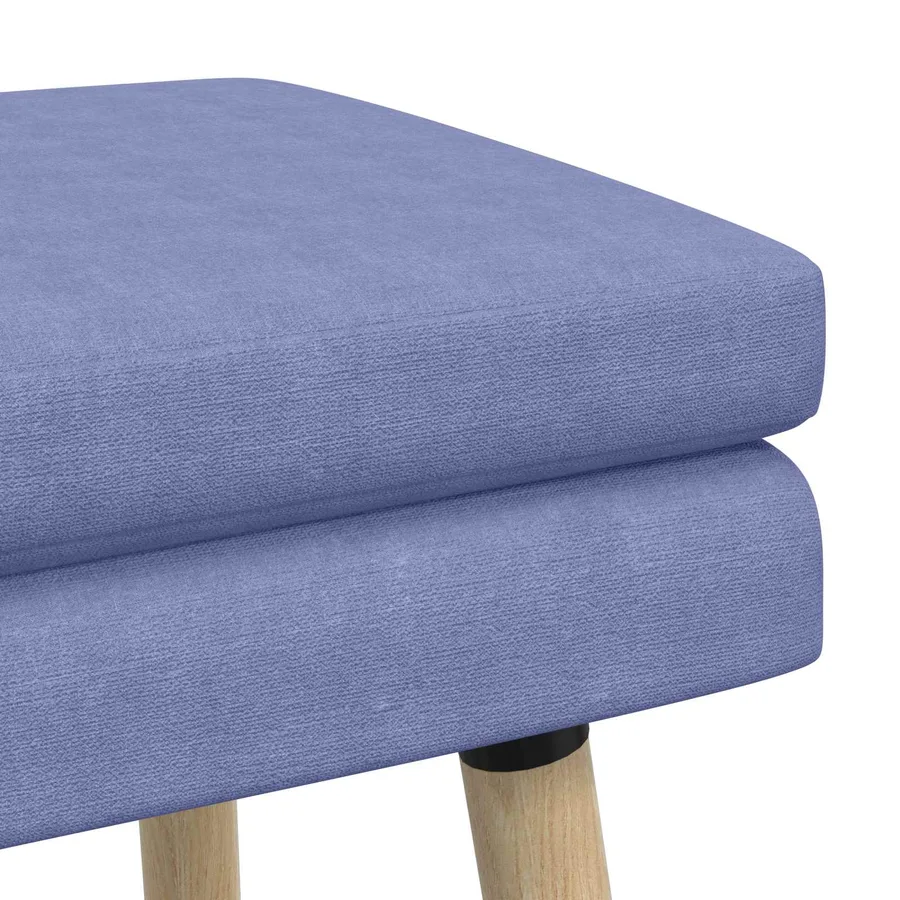 Banc à double couche Bleu denim 60 x 40 x 46 cm Tissu - 6