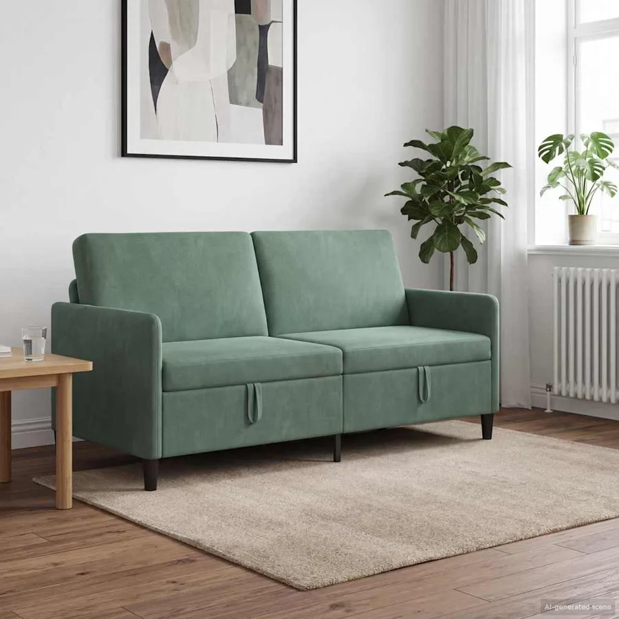Sofa avec rangement Vert Mer 172 x 78 x 87 cm Polyester - 3