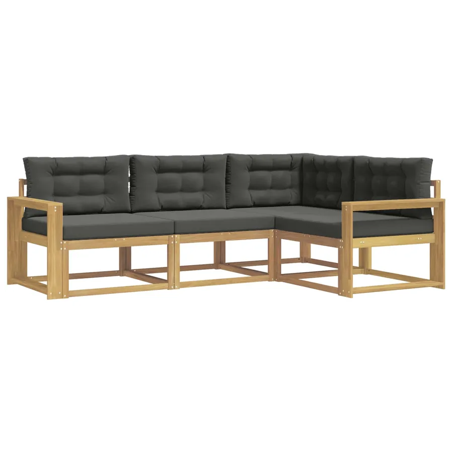Ensemble de canapés d'extérieur 3 pcs Blanc et anthracite - 2