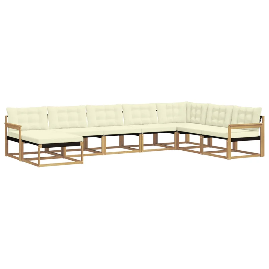 Ensemble de canapés d'extérieur 8 pcs Blanc et crème - 2