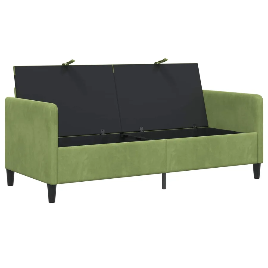 Sofa avec rangement Vert clair 172 x 78 x 87 cm Polyester - 4