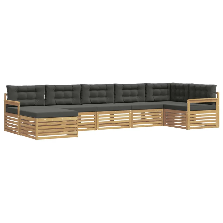 Ensemble de canapés d'extérieur 7 pc Blanc et anthracite - 2