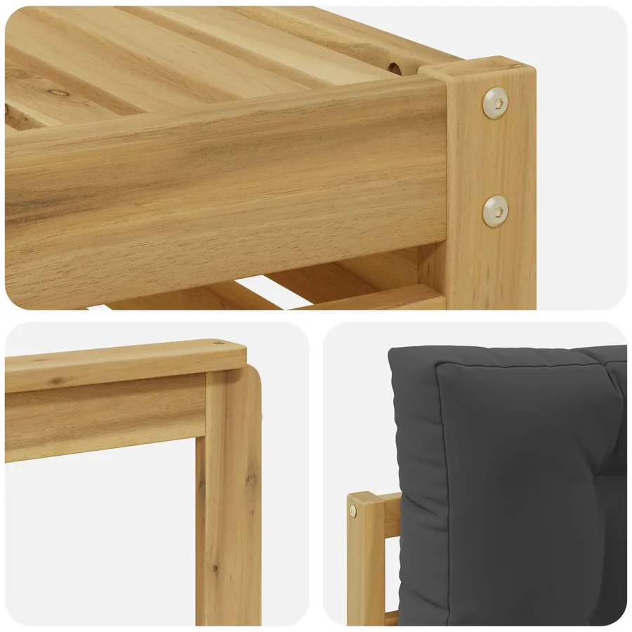 Ensemble de canapés d'extérieur 7 pc Blanc et anthracite - 6
