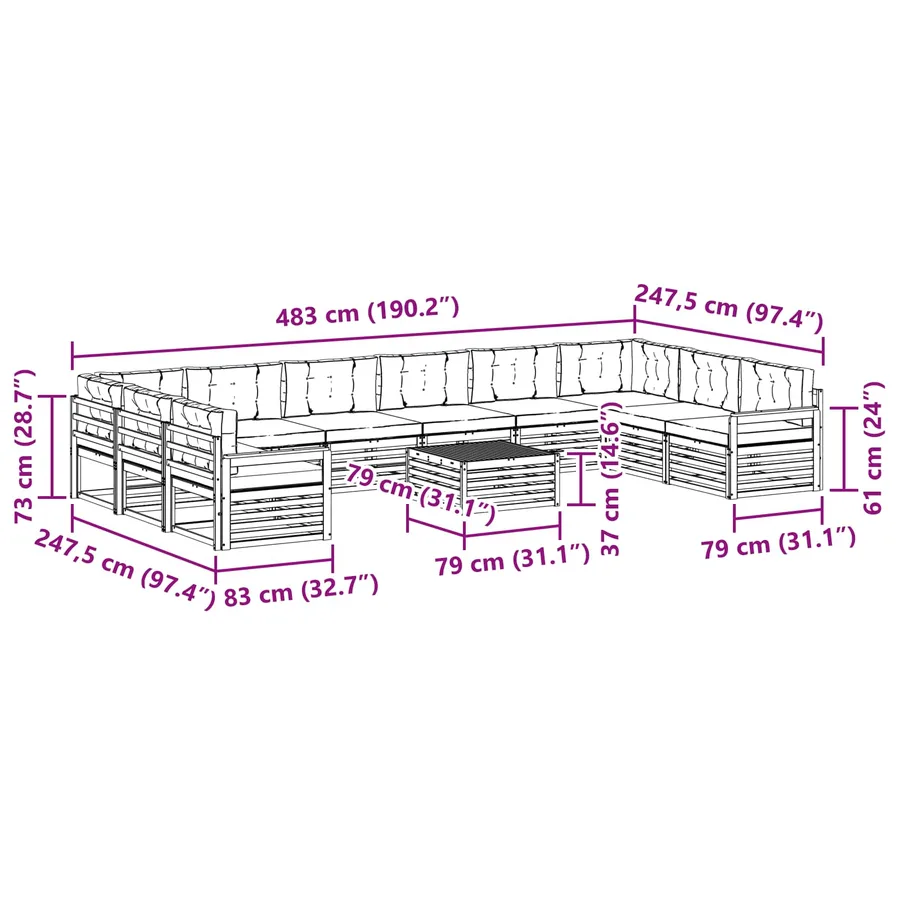 Ensembles de canapés 11 pc - 8