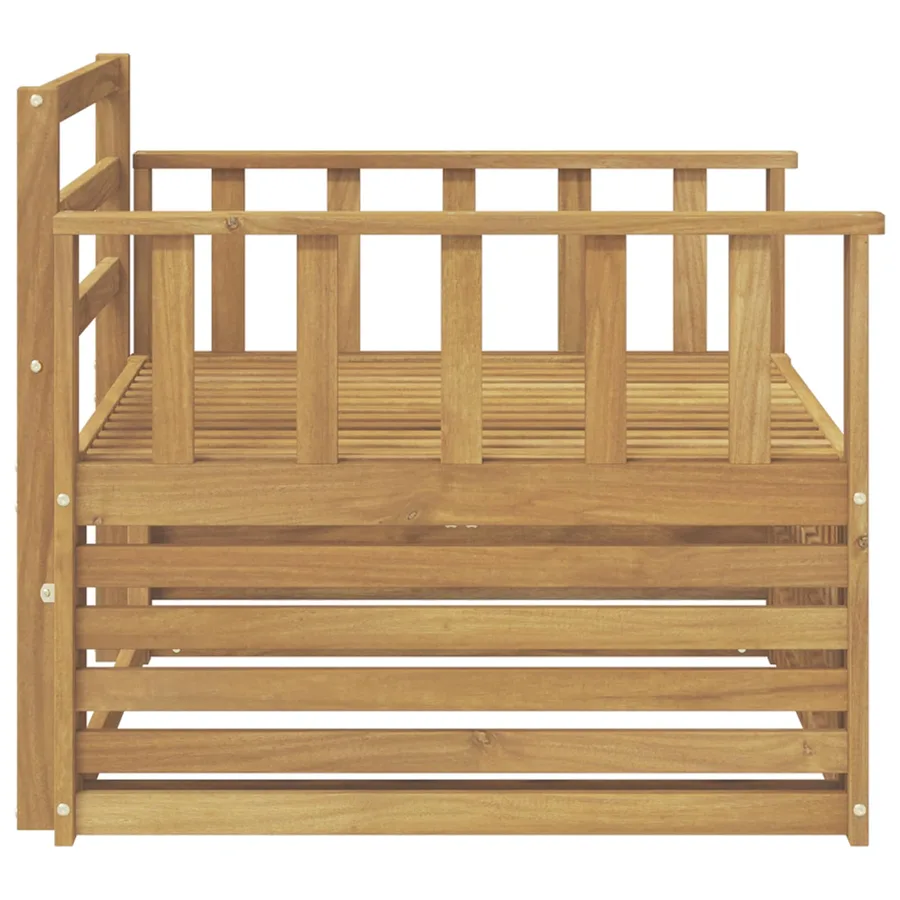 Canapé d’extérieur Bois d'Acacia Massif Blanc - 4