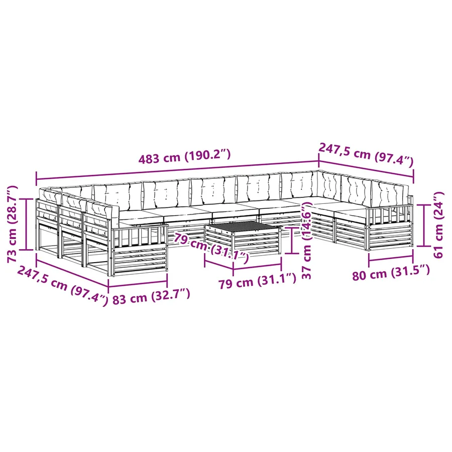 Ensembles de canapés 11 pc - 8