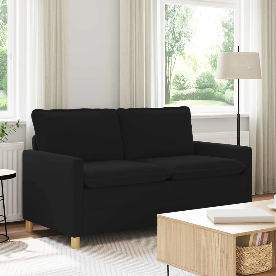 Canapé Noir 156 x 81 x 87,5 cm Tissu