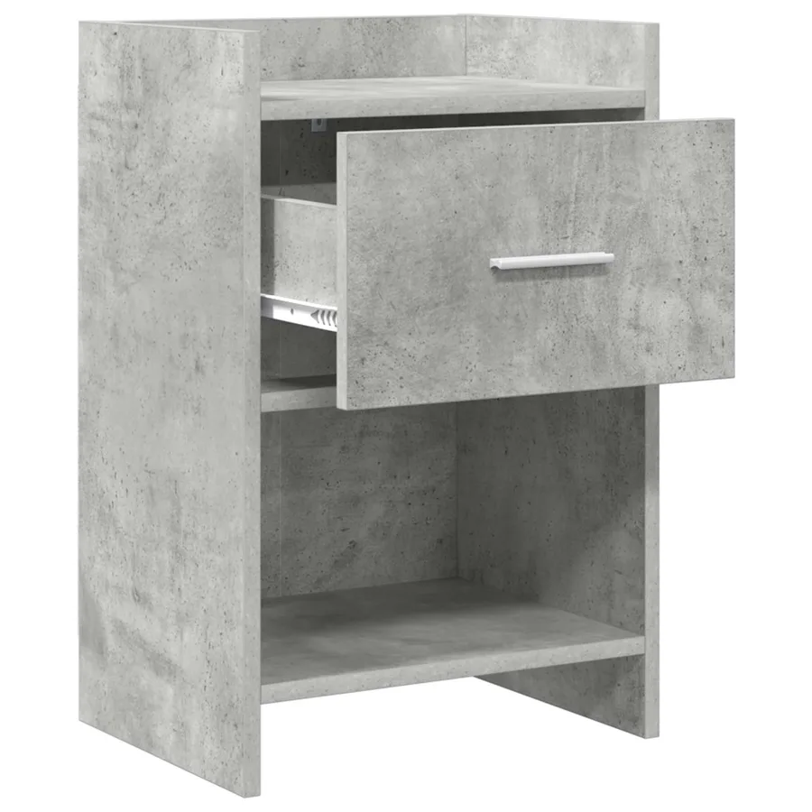 Tables de chevet 2 pcs Gris béton 40 x 30 x 60 cm - 3