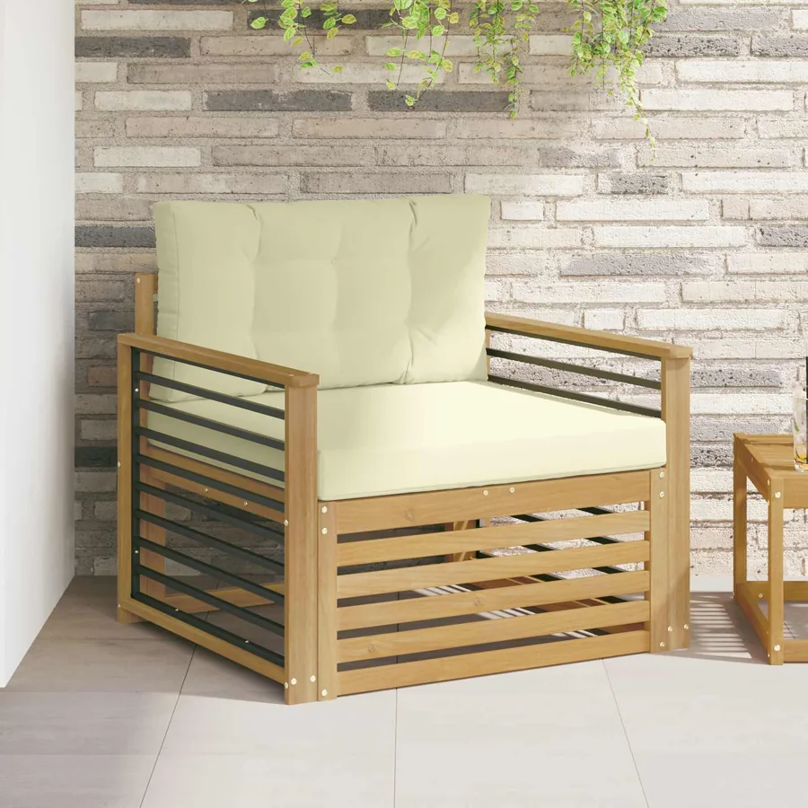 Canapé d’extérieur Polyester Blanc