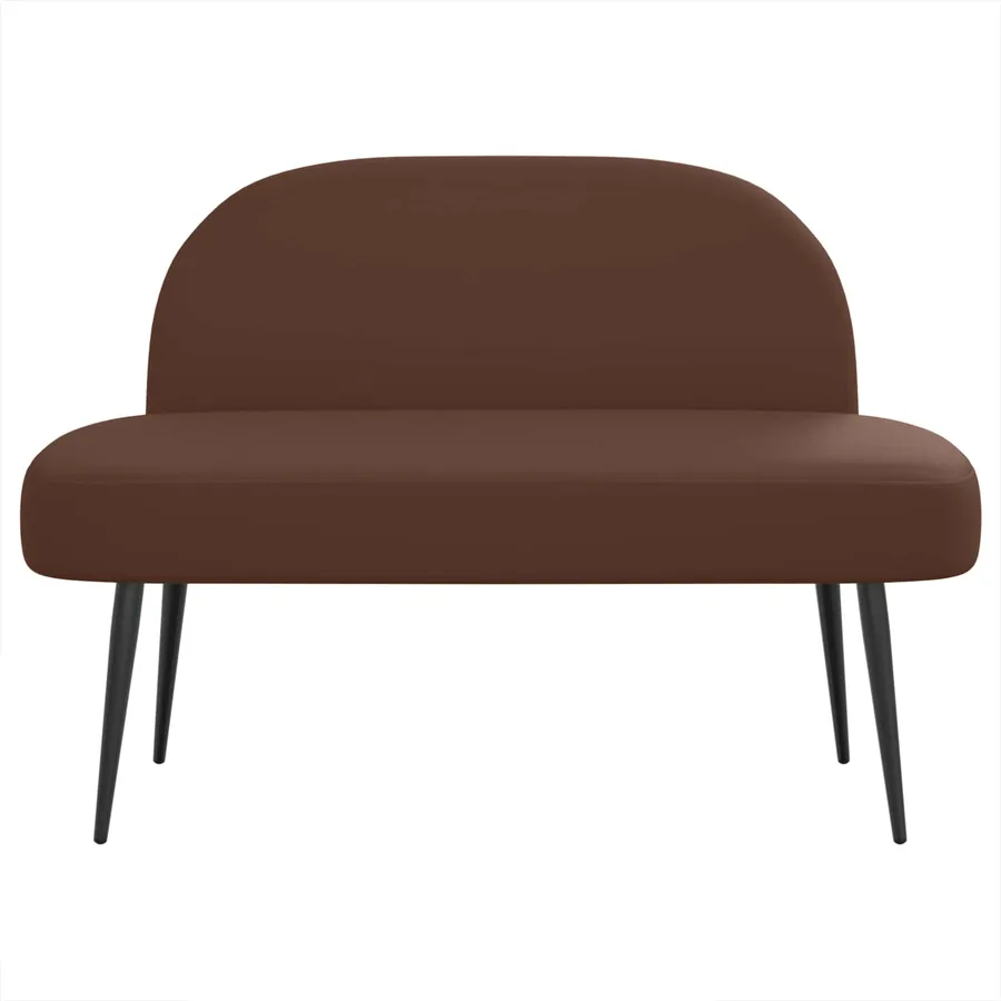 Banc rembourré avec dossier Marron 110 x 60 x 76 cm Simili cuir - 3
