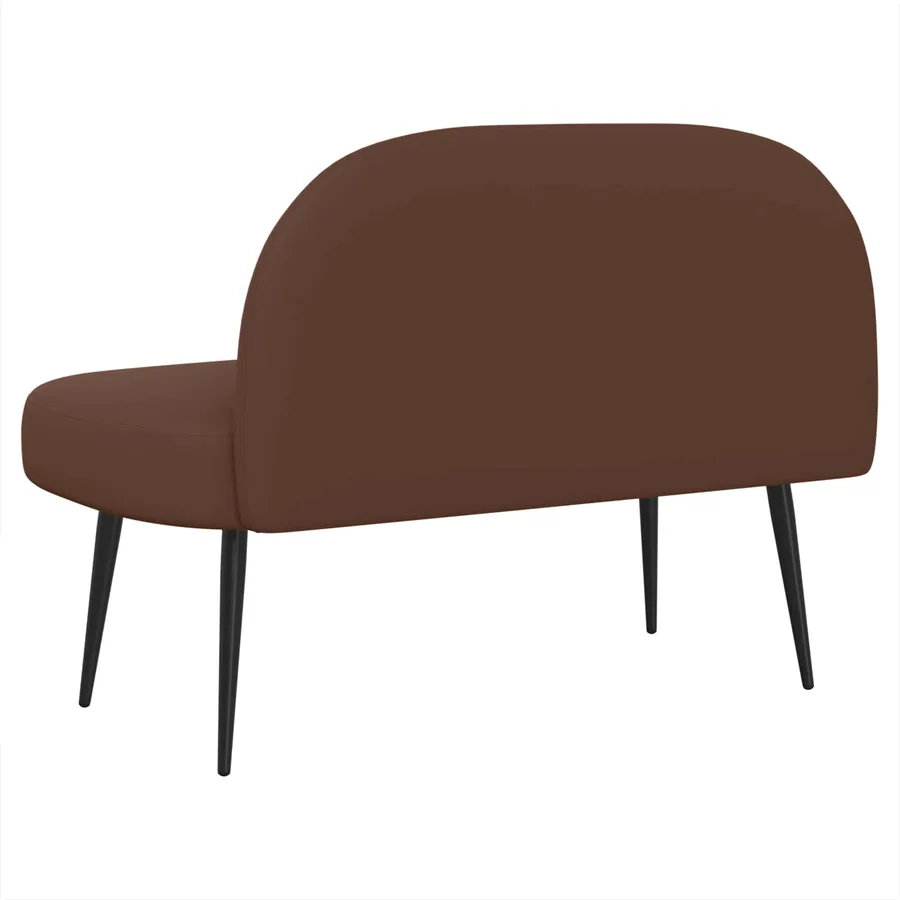 Banc rembourré avec dossier Marron 110 x 60 x 76 cm Simili cuir - 4