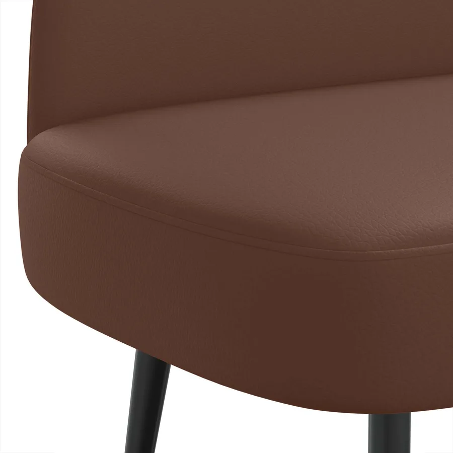 Banc rembourré avec dossier Marron 110 x 60 x 76 cm Simili cuir - 5