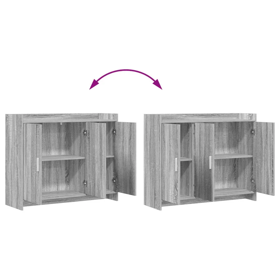 Buffet Sonoma gris 98,5 x 33 x 80 cm Bois d'ingénierie - 8