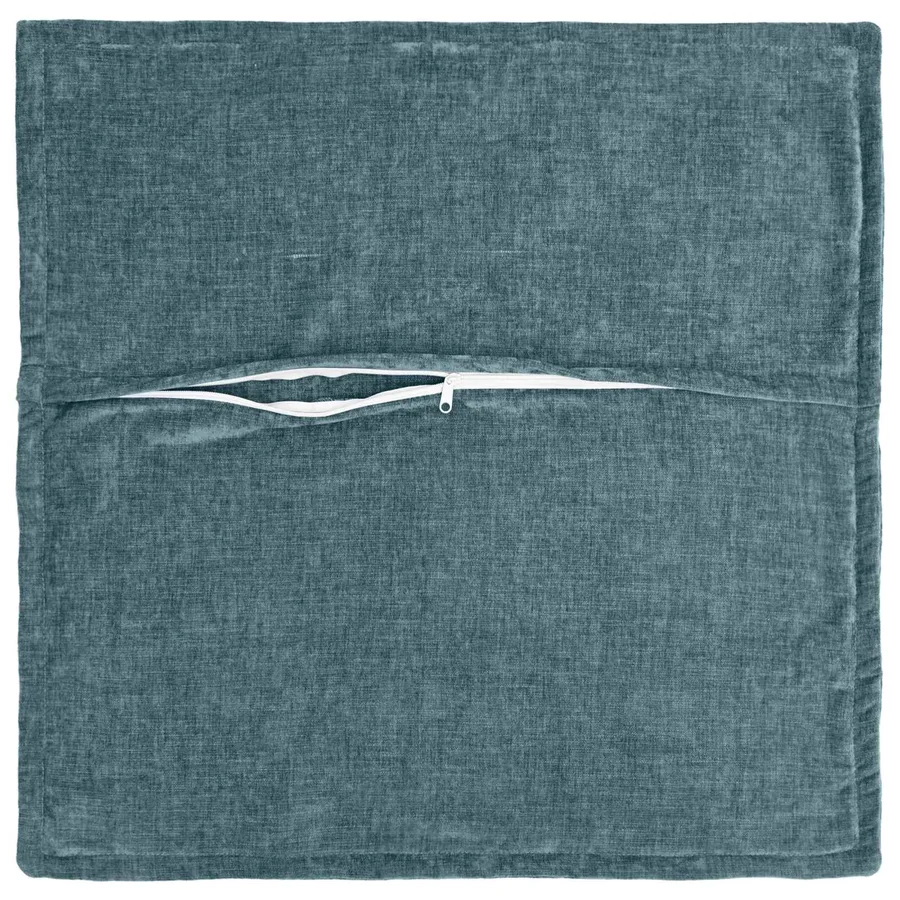 Housse de coussin 2 pcs HOUTEN Bleu 40 x 40 cm Tissu Chenille - 3