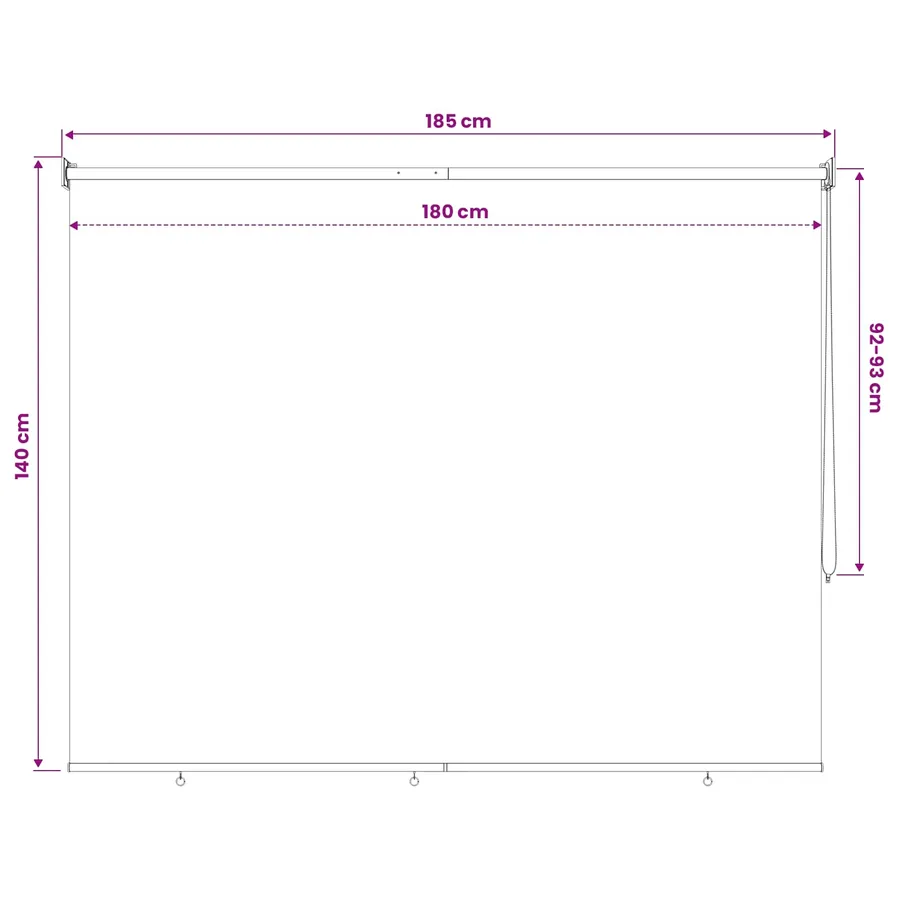 Store roulant extérieur protection UV Blanc Polyester - 12