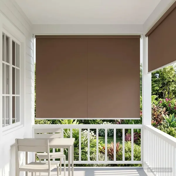 Store roulant extérieur protection UV Taupe Polyester