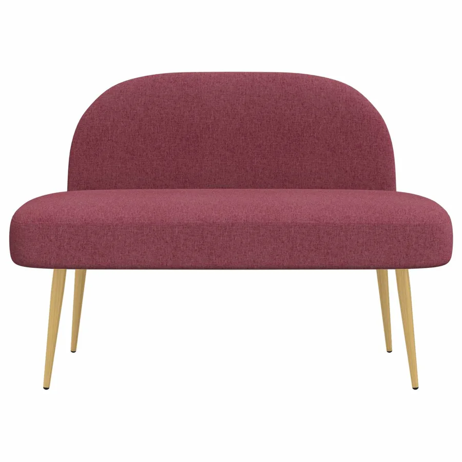 Banc rembourré avec dossier Bordeaux 110 x 60 x 76 cm Polyester - 3