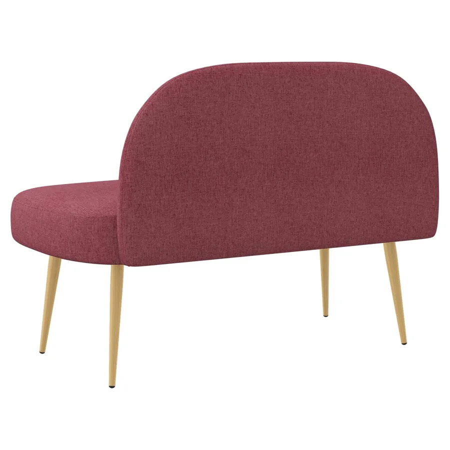 Banc rembourré avec dossier Bordeaux 110 x 60 x 76 cm Polyester - 4