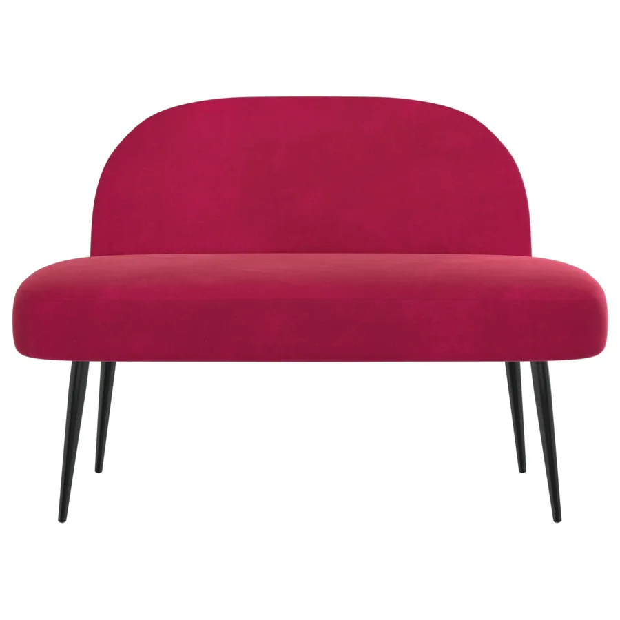 Banc rembourré avec dossier Bordeaux 110 x 60 x 76 cm Velours - 3