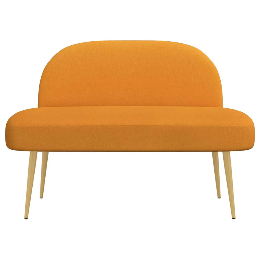 Banc rembourré avec dossier Jaune foncé 110 x 60 x 76 cm - 3