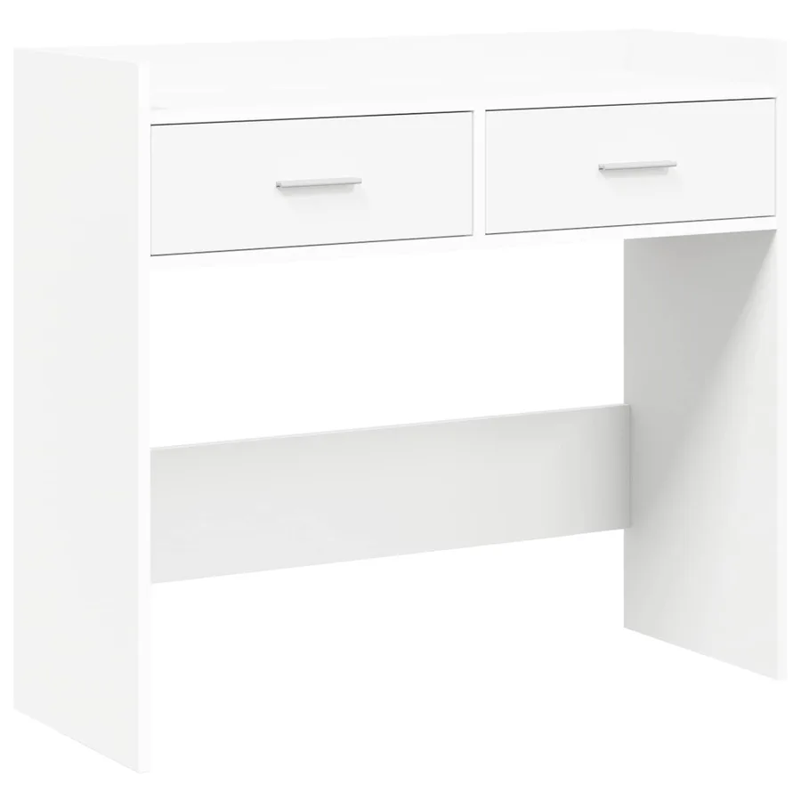 Table console Blanc 90 x 35 x 80 cm Bois d'ingénierie - 2