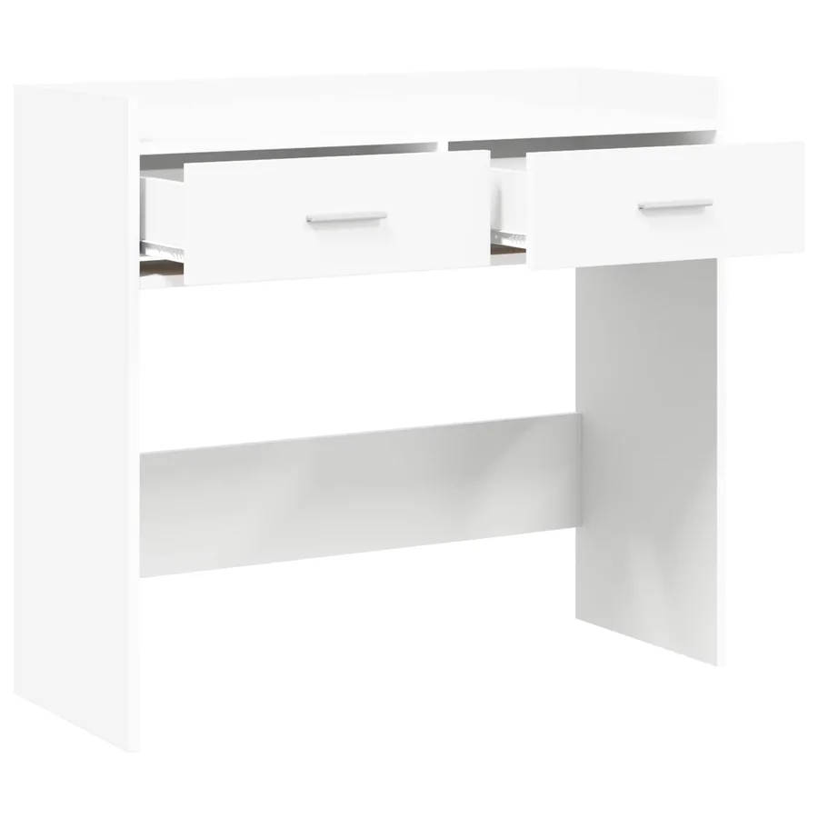 Table console Blanc 90 x 35 x 80 cm Bois d'ingénierie - 4