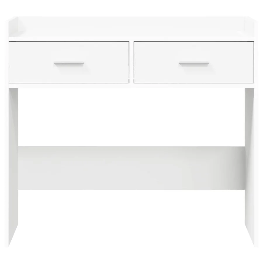 Table console Blanc 90 x 35 x 80 cm Bois d'ingénierie - 5