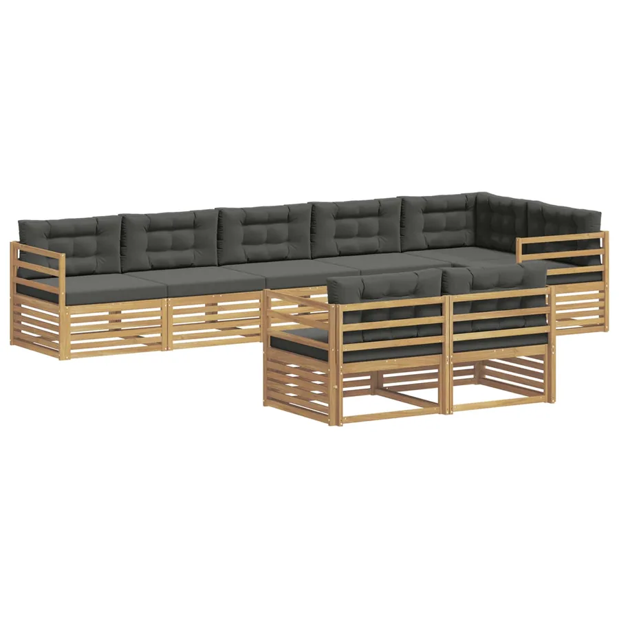 Ensemble de canapés d'extérieur 8 pc Blanc et anthracite - 2