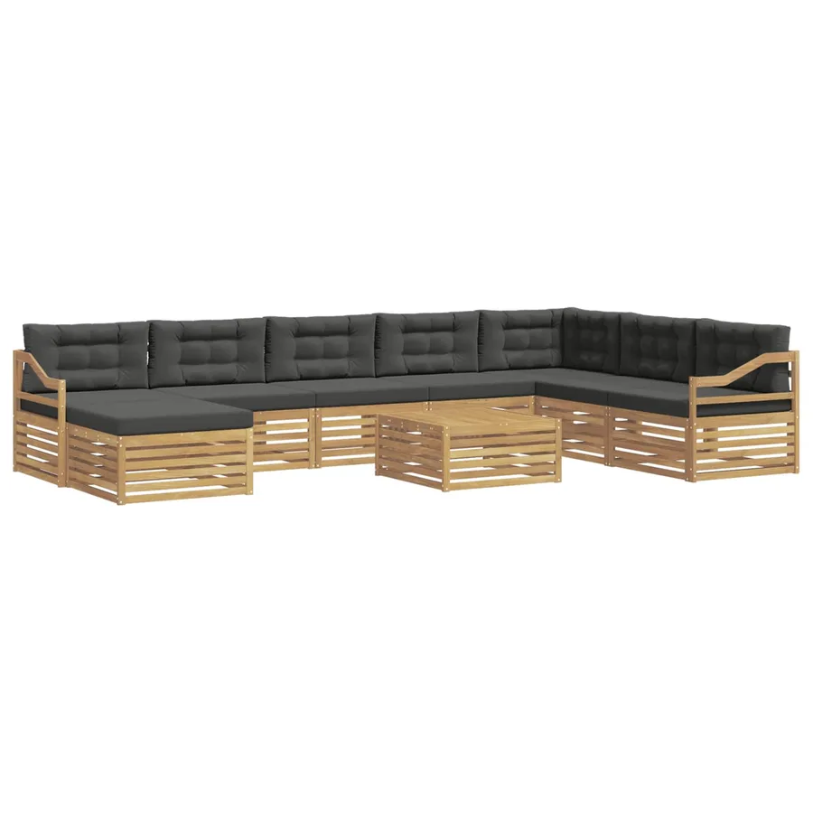 Ensemble de canapés d'extérieur 9 pc Blanc et anthracite - 2
