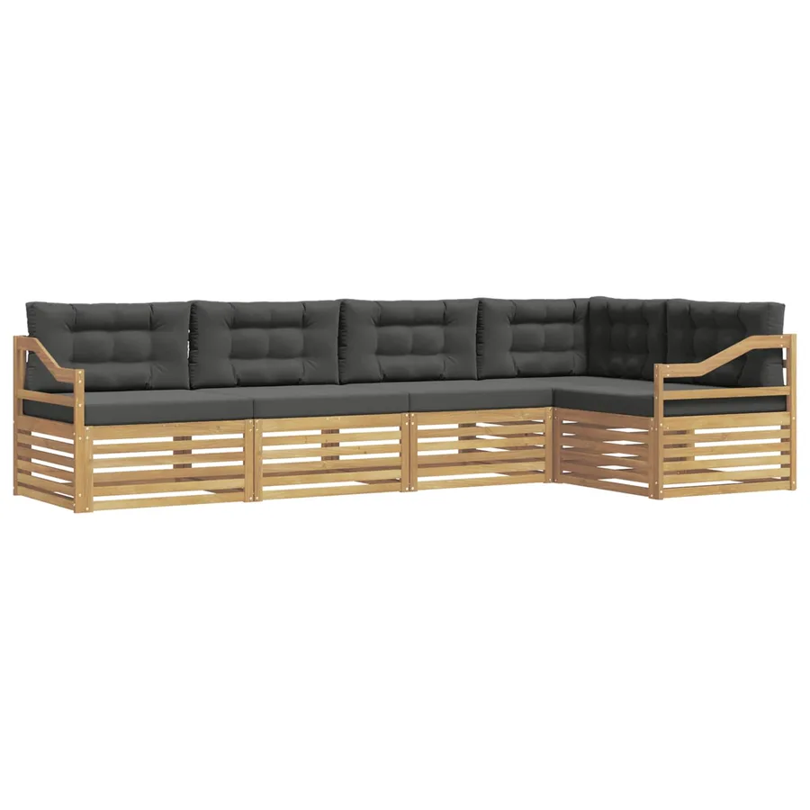 Ensemble de canapés d'extérieur 5 pc Blanc et anthracite - 2