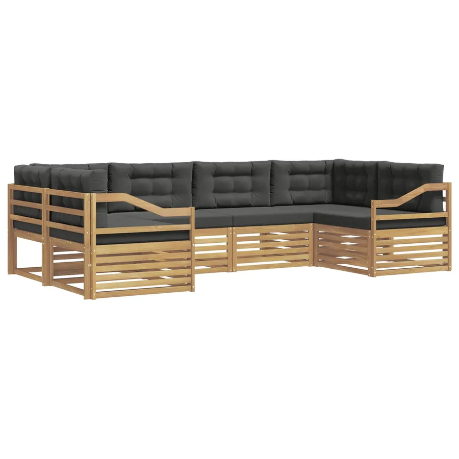 Ensemble de canapés d'extérieur 6 pc Blanc et anthracite - 2
