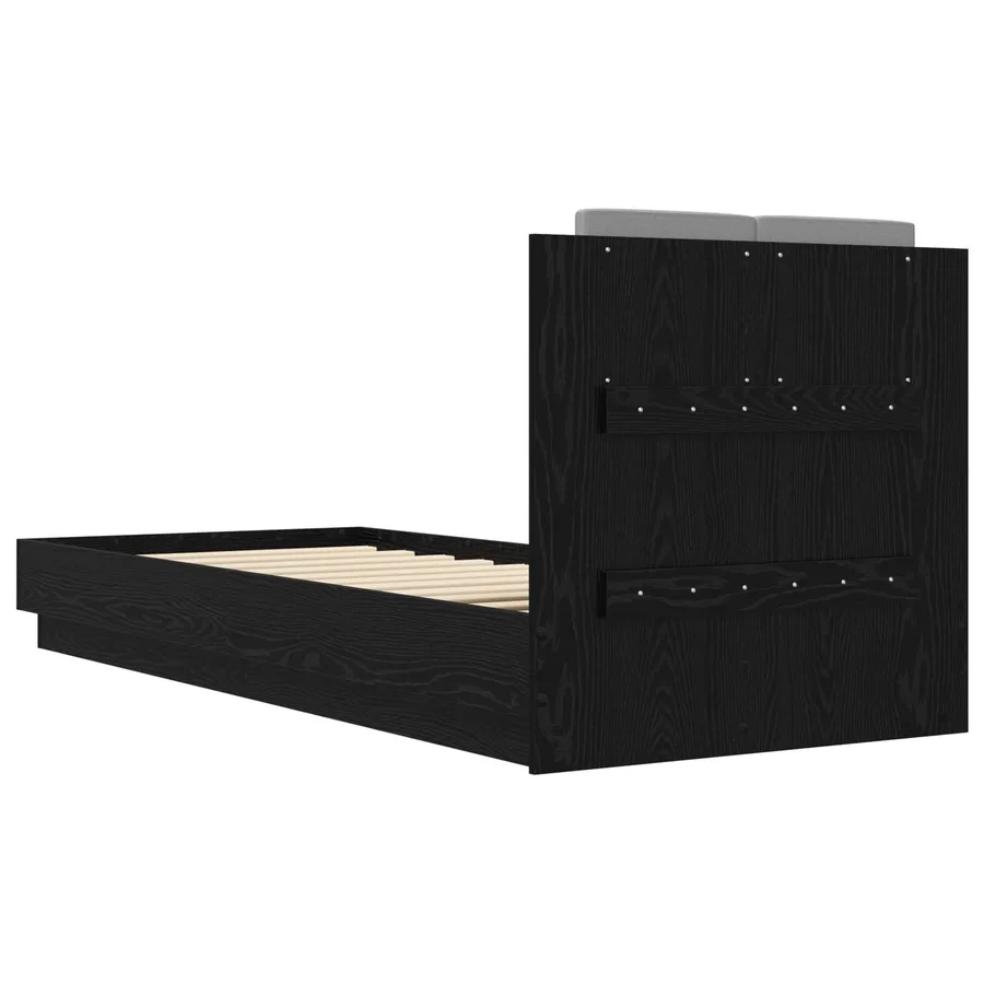 Cadre de lit avec tête de lit Chêne noir 80 x 200 cm - 5