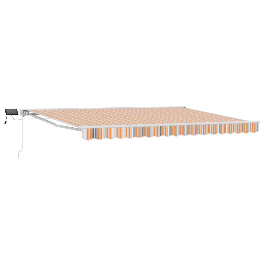 Cadre de store manuel avec LEDs Bleu, Orange, Blanc 4,5 × 3,5 m - 2
