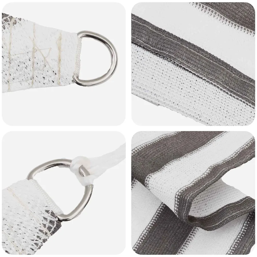 Voile d'ombre Gris clair et blanc 2 x 2 x 2 m HDPE - 2