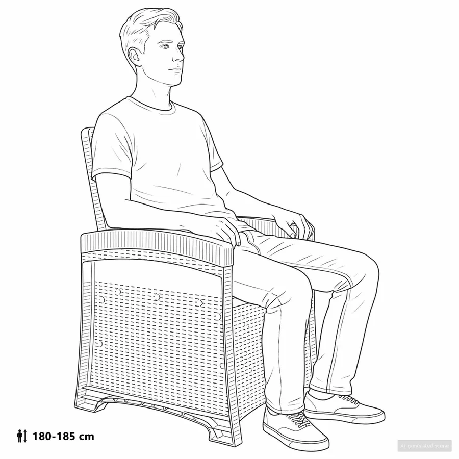 Chaise de jardin inclinable imitant le rotin Blanc PP - 9