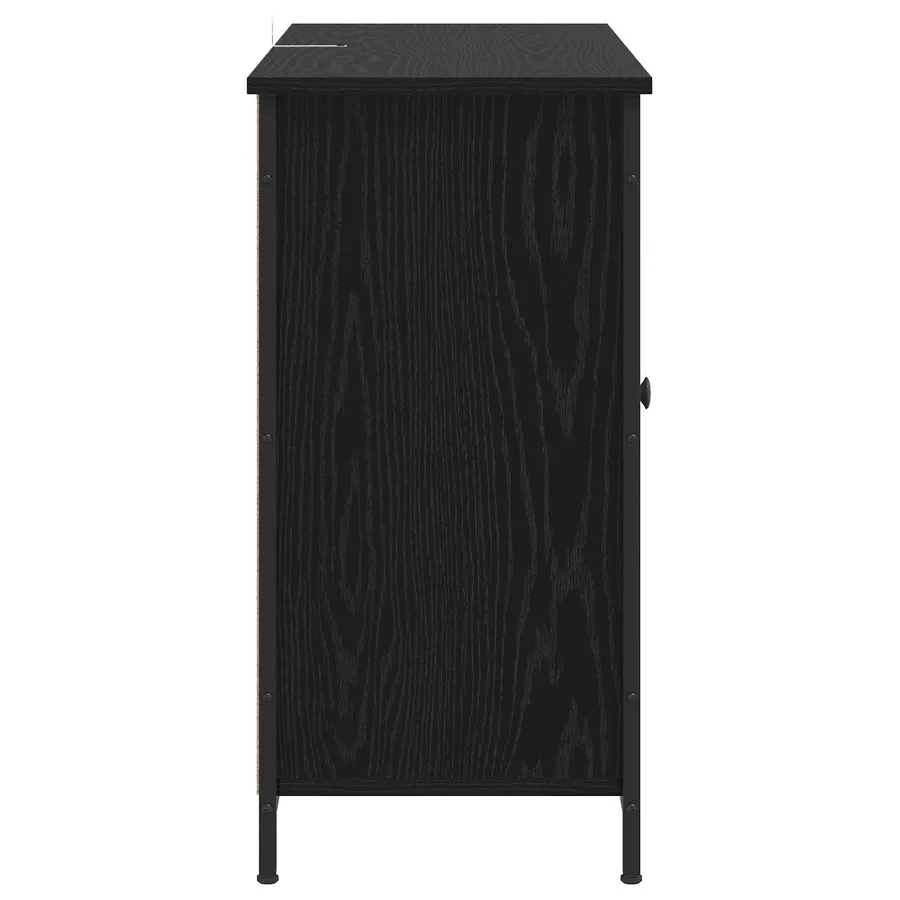 Buffet Chêne noir 100 x 35 x 70 cm Bois d'ingénierie - 3