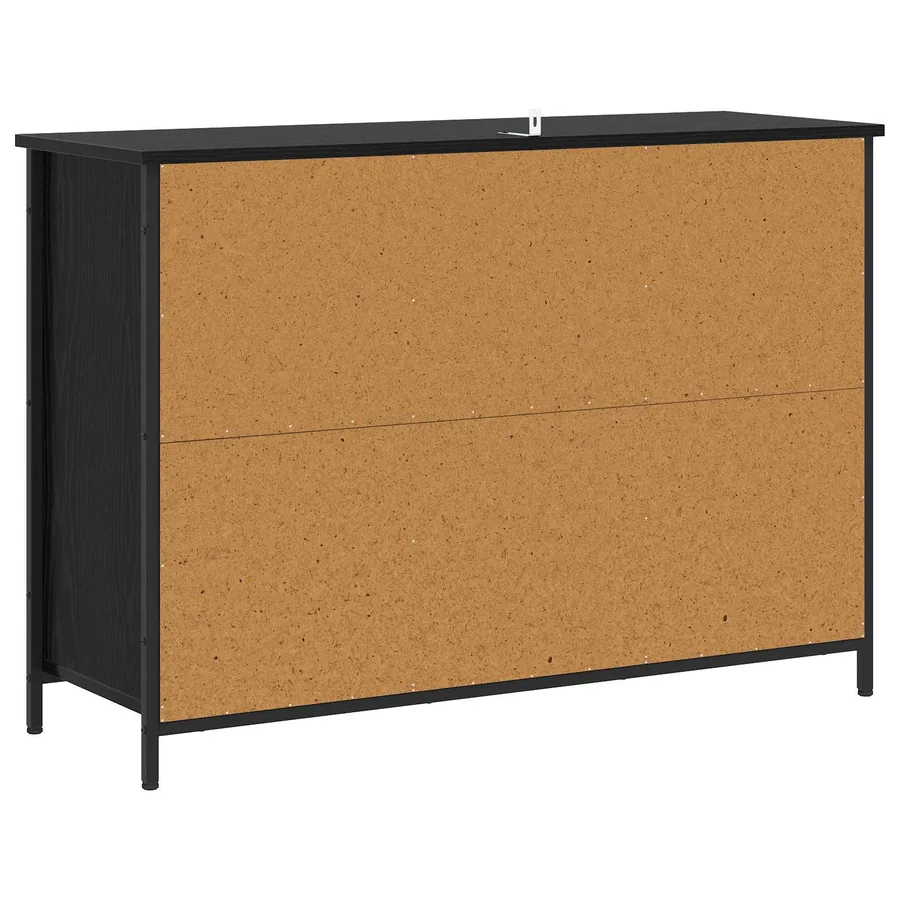 Buffet Chêne noir 100 x 35 x 70 cm Bois d'ingénierie - 4