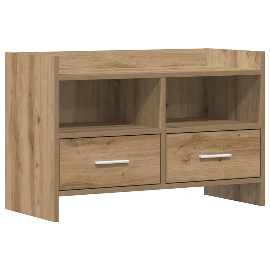 Meuble TV 71,5 x 33 x 47 cm Chêne artisanal Bois d'ingénierie - 2