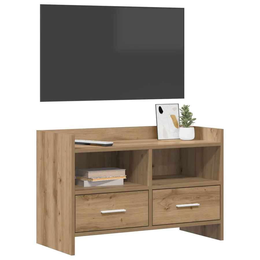 Meuble TV 71,5 x 33 x 47 cm Chêne artisanal Bois d'ingénierie - 3