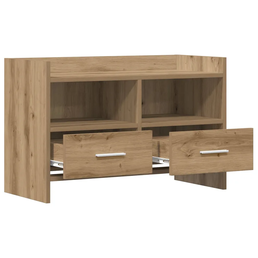 Meuble TV 71,5 x 33 x 47 cm Chêne artisanal Bois d'ingénierie - 4