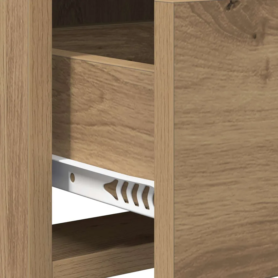 Meuble TV 71,5 x 33 x 47 cm Chêne artisanal Bois d'ingénierie - 9