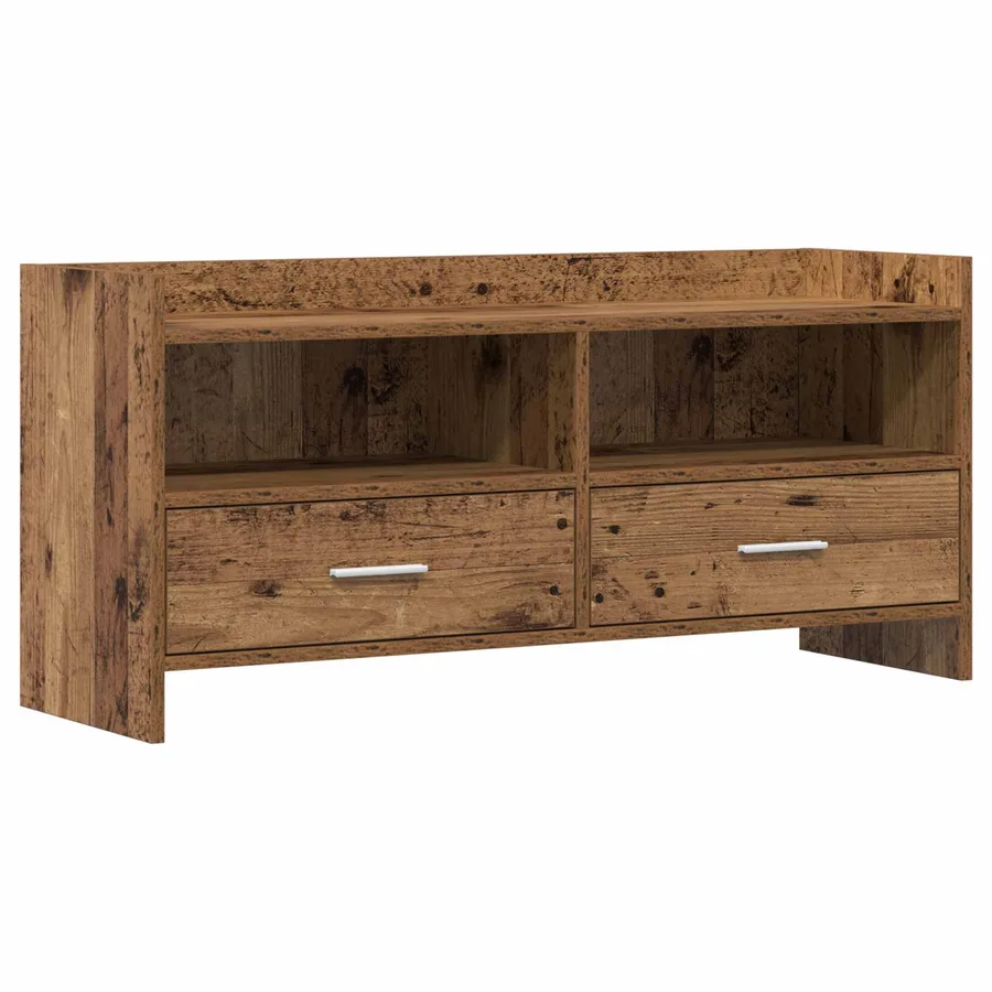 Meuble TV 100 x 33 x 47 cm Bois ancien Bois d'ingénierie - 2