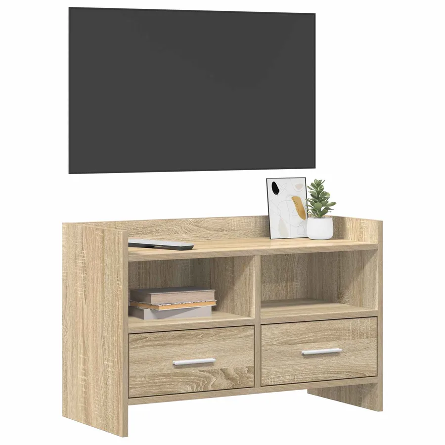 Meuble TV 71,5 x 33 x 47 cm Chêne Sonoma Bois d'ingénierie - 2
