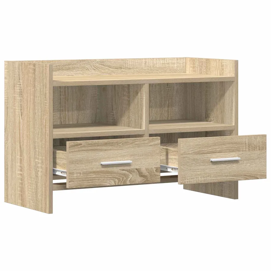 Meuble TV 71,5 x 33 x 47 cm Chêne Sonoma Bois d'ingénierie - 3