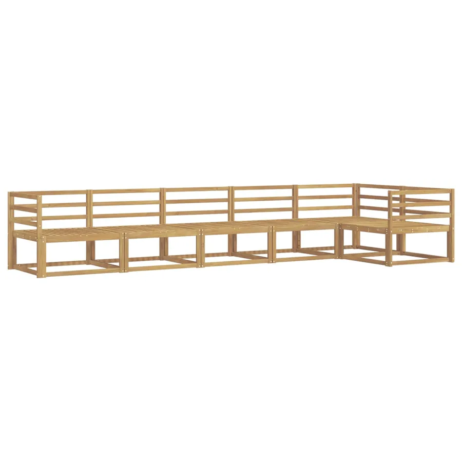 Ensemble de canapés d'extérieur 6 pcs Blanc 404 x 166,5 x 73 cm - 2