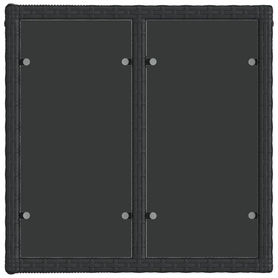 Ensemble de canapé de jardin 10 pcs Noir polyrotin - 6