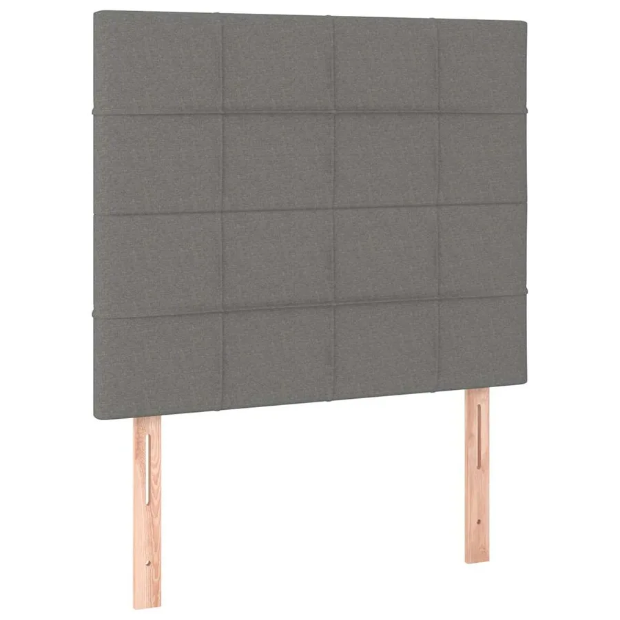 Sommier à lattes de lit avec matelas et LED Gris foncé 80x200cm - 7